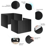 2 Pack Black Desk Dividers for Students, Privacy Shields Folder for Students, Durable & Waterproof Plastic Study Board, Classroom Teacher Supplies Test Divider, Includes Extra Labels Bcabo