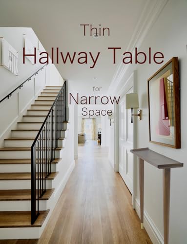 Stelalloy Wall Tables for Hallways - Extra Slim Entryway Table - Narrow Console Tables for Entryway or Foyer - Wall-Mounted Space-Saving Thin Table for Narrow Spaces - 6.25" Depth,Rich Walnut Finish Stelalloy