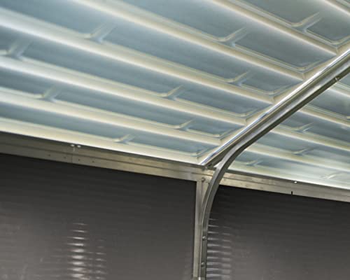 Palram - Canopia Rubicon 8 Ft. x 20 Ft. Shed DIY Storage with Polycarbonate and Aluminum Shed, Organization, Low-Maintenance Outdoor, Garden, Backyard, Utility Building with Skylight(Gray) CANOPIA