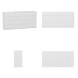 FAMAPY Chest of Drawers White 12 Drawer Dresser No Handle, Modern Contemporary 12-Drawer Cabinet Dresser for Bedroom (63" W x 15.7" D x 31.9" H) FAMAPY
