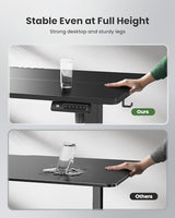 Marsail Standing Desk Adjustable Height Stand up Home Office Desk,‎ 48x24 Inch Electric Standing Computer Desk, with 4 Memory Presets, Headphone Hook, Cable Organizer, Black Marsail