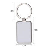 ZUYYON 10 Pcs Sublimation Blank Keychain Metal Heat Transfer Keychain with Key Rings Blank Key Chain Pendant for DIY Craft Supplies(Rectangle) ZUYYON