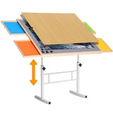 1500 Piece Puzzle Table with Drawers, 35''x26'' Adjustable Puzzle Tables for Adults and Children | 3-Tilting-Angle Portable Wooden Jigsaw Puzzle Board with Legs & Cover for Gift JoyPcsTable