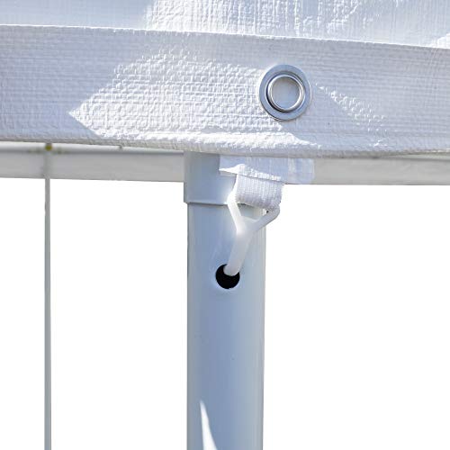 Caravan Canopy D2C20011 Domain Shelters Pro 200 10' x 20' Carport, Upgraded Version, White Caravan Canopy