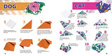 Origami to Color Kit: Includes 100 Origami Sheets, 5 Gel Pens, and 12 Page Instruction Book WoodArtSupply