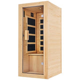 Jocisland 1 Person Infrared Sauna–Low EMF 110V Red Light, Pre-Warms to 149℉ in 20 Minutes,106lbs Lightweight Spruce Wood Infrared saunas,Compact Dry Sauna for Home Spa & Apartments Jocisland