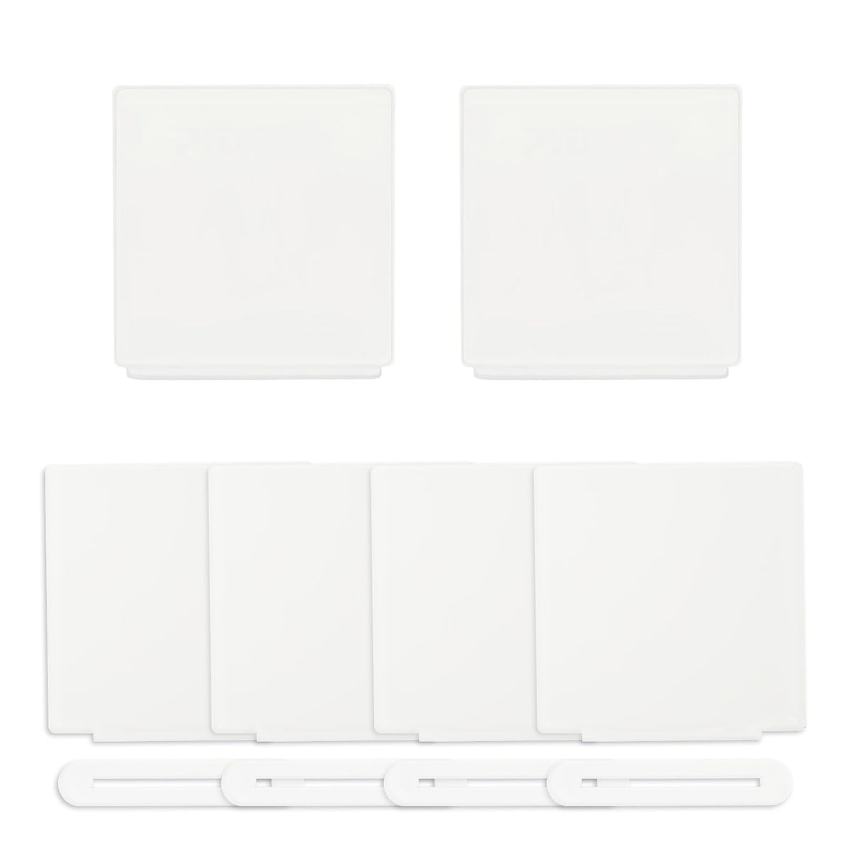 PYD Life 6 Pack Sublimation Acrylic Sign Plaque Display Blanks 4.7" Square with 4.3" x 0.8" Sublimation Acrylic Sheets Stand Thickness 1/6"(4mm) Custom Table Sign for Store Restaurant Party PYD Life
