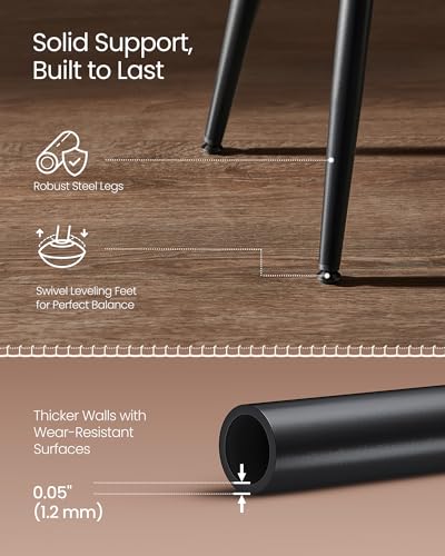 VASAGLE EKHO Collection - Bar Stools Set of 2, Bar Height Bar Stools, Kitchen Counter Stools, Mid-Century Modern Backless Counter Stools, 30-Inch Tall, Kitchen Island Home Bar, Caramel Brown VASAGLE