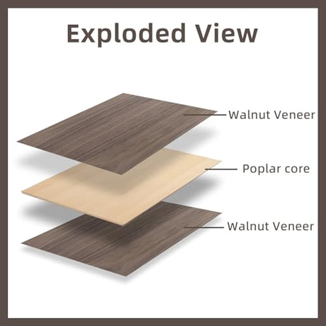 1/8" Walnut Plywood Sheets, 17x11.8x1/8 Inch 8 Pack, 3mm Plywood for Laser Cutting, Engraving, Wood Burning, Unfinished Wood for Crafts, Architectural Models, Drawing & Painting, DIY Projects BOWIJANYZ