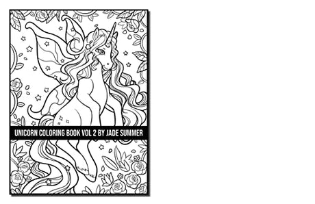 Unicorn Coloring Book: For Adults with Magical Unicorns, Beautiful Flowers, and Relaxing Fantasy Scenes (Volume 2) (Unicorn Coloring Books) WoodArtSupply