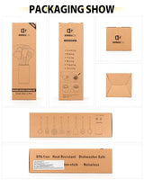 Silicone Cooking Utensil Set, 8Pcs Non-stick Cookware with Stainless Steel Handle, BPA Free Heat Resistant Kitchen Tools with Spatulas, Turners, Spoons, Skimmer and Pasta Fork BUNDLEPRO