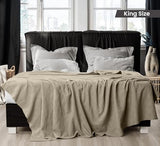 Utopia Bedding Khaki 100% Cotton Blanket [King Size - 90x108 Inch] 350GSM Lightweight, Soft and Breathable Thermal Blanket for All Seasons Utopia Bedding