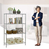 14" D x 36" W x 54" H Adjustable NSF-Certified Metal Shelf Wire Shelving Unit Storage for Small Places Restaurant Garage Pantry Kitchen Garage BestOffice