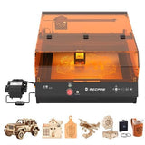 Mecpow X4 Pro 40W/20W Laser Engraver with Air Assist, Enclosed Laser Cutter with Camera and Led Lights, 30000mm/min Speed Laser Engraving Machine with Auto Fan for Metal and Wood, Acrylic,etc. Mecpow