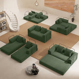 Cloud Boneless Convertible Floor Sofa Bed, 70" 4-in-1 Foldable Compressed Loveseat Lounge Sleeper 2 Seater Couches, High-Density Sponge & Corduroy Fabric Futon Daybed for Living Room Bedroom(Green) Living&Giving