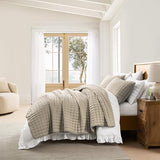 WDCOZY Beige King Size Quilt Bedding Sets with Pillow Shams, Tan Cream Lightweight Bedspread Coverlet, Quilted Blanket Thin Comforter Bed Cover, All Season Summer Spring, 3 Pieces, 104x90 inches WDCOZY