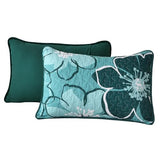 Luxudecor Floral Quilt Set King 3 Pieces Dark Green Flower Quilt Coverlet Set with 2 Pillow Cases, Lightweight Soft Microfiber Reversible Boho Bedspread for All Seasons 108"x92" Luxudecor