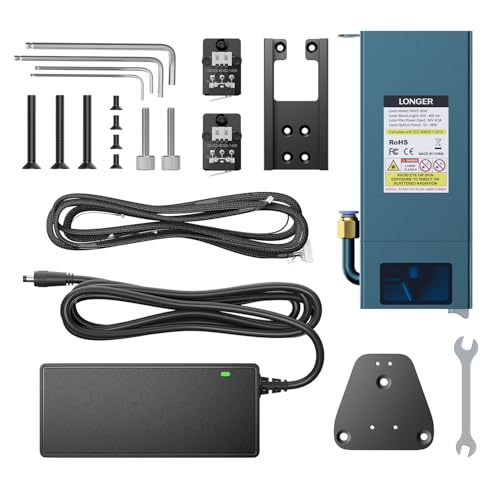 Longer 30W Laser Engraver Module, Powerful Laser Head, Compatible with RAY5, High-Speed Cutting & Precision Engraving, DIY Kit with Safety Goggles Included Longer