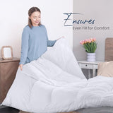 Utopia Bedding Comforters King Size, All Season Duvet Insert, Down Alternative Box Stitched Bed Comforter with Corner Tabs, Machine Washable (White) Utopia Bedding