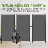 JVVMNJLK Indoor Room Divider, Portable Office Divider, Room Divider Wall Screen 3 Panel, Folding Partition Privacy Screen Walls Dividers for Room Separator 102" W x 71.3" H, Grey JVVMNJLK