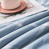 Double Quilt Summer Duvet Quilted Bedspread for Single or Double Bed Soft and Breathable Reversible Quilt in 100% Cotton Hypoallergenic Sofa Blanket Pink 02 180x220cm Generic