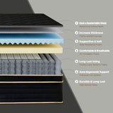 Nocavellis Twin Mattress 10 Inch Twin Size Mattresses in a Box Spring Hybrid Twin Bed Memory Foam Mattress Comfort Breathable Fabric Cooling Gel Pressure Relief, Medium Firm Nocavellis