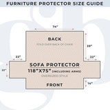 Patchwork Scalloped Printed Furniture Protector Stain Resistant Sofa Cover (Sofa, Grey) Great Bay Home