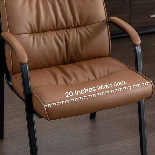 BoisKom Office Guest Reception Chair Set of 4, Conference Room Chairs Waiting Room Chairs 4 Pack, Modern Leather Office Desk Chair No Wheels. BoisKom