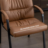 BoisKom Office Guest Reception Chair Set of 4, Conference Room Chairs Waiting Room Chairs 4 Pack, Modern Leather Office Desk Chair No Wheels. BoisKom