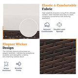 Shintenchi 3 Pieces Patio Furniture Set 3 Pieces PE Rattan Wicker Chairs with Table Outdoor Furniture for Backyard/Garden/Poolside/Outdoor Restaurant Brown Rattan with White Cushion Shintenchi