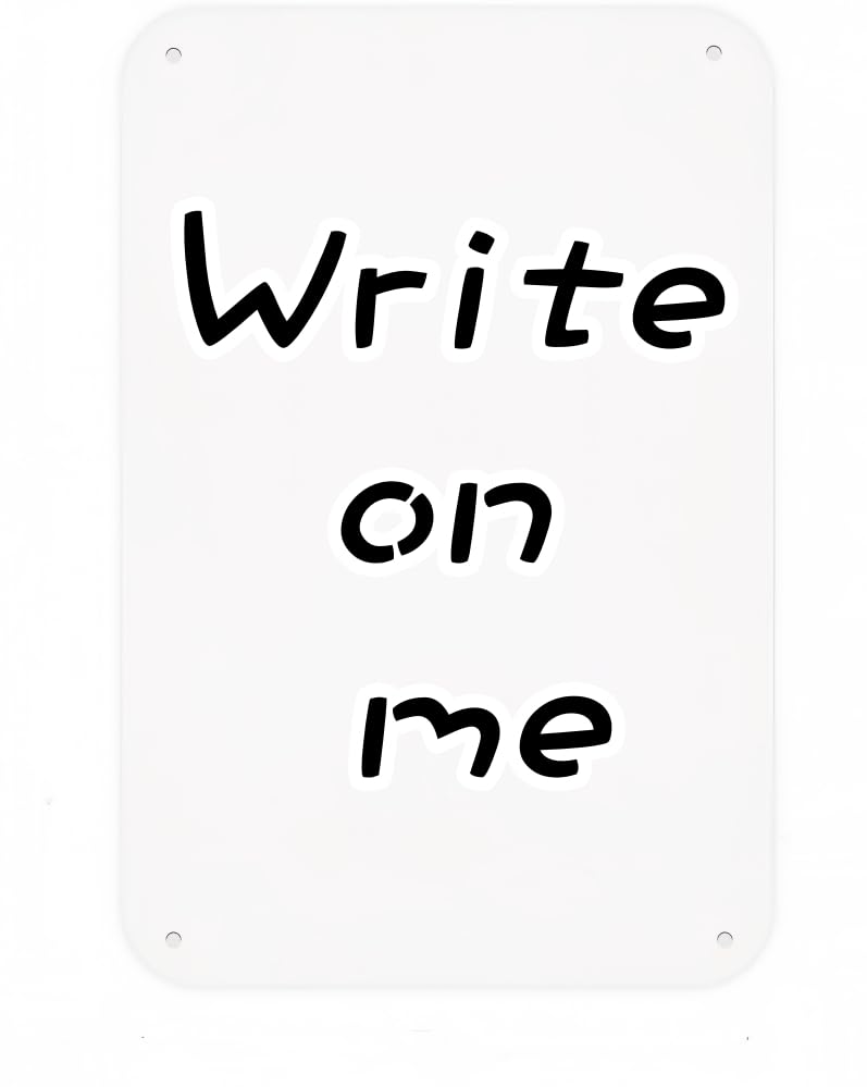 2-Pack White Blank Sign, 14"x 10" Plastic Enjoyist