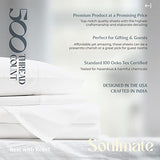 Mayfair Linen 100% Cotton Sheets Queen Size Bed Set - 500 Thread Count Sheets Queen Size 4 PC Set (White), Soft, Cooling, Hotel-Quality 16" Deep Pocket Cotton Bedsheet for Hot Sleepers Mayfair Linen