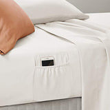 Comfort Spaces Bed in A Bag - Trendy Casual Design Cozy Comforter with Complete Sheet Set with Side Pocket, All Season Cover, Matching Shams, Twin XL(66 in x 90 in), Gloria, Damask Coral 6 Piece Comfort Spaces