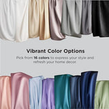 Bedsure Satin Pillowcase with Zipper, Similar to Silk Pillow Cases 2 Pack, Beige Standard Size Satin Pillow Case, Silky & Soft Pillow Covers, Valentines Day Gifts for Women Men, 20x26 Inches Bedsure