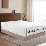 Elegant Comfort 1500 Premium Hotel Quality 18-24 Inches Deep - Extra Deep Pocket Single Fitted Sheet for High Mattress, Luxury and Softest, Smart Pocket - Wrinkle Free, Twin/Twin XL, White Elegant Comfort