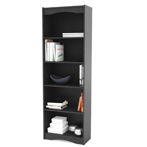 Sonax Hawthorn 72-Inch Tall Bookcase, Midnight Black SONAX