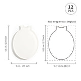 PYD Life 12 Pack Sublimation LED Keychains Acrylic Blanks Oval White 2.6" x 1.9",1/6" Thick(4 mm) Light Up 7 Colors Sublimation Night Light Blanks PYD Life