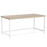 SAYGOER Coffee Table Simple Modern Coffee Tables Open Design Rectangular Minimalist Center Table for Living Room Home Office, Easy Assembly, 39.37 x 19.69 x 17.72, OAK White SAYGOER