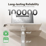 Gamork Electric Standing Desk,32x24 Inches Adjustable Height Stand up Desk, Sit Stand Home Office Desk with Splice Board, 3 Preset Heights,Equipped with Hooks,Ergonomic Computer Desk Workstation，White Gamork