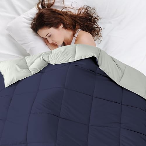 Modern Threads Down Alternative Reversible Comforter Navy/Silver Twin Modern Threads