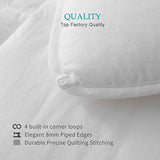 Oaken-Cat 100% Cotton Cover Down Alternative Comforter Queen - All Season Ultra-Soft Skin-Friendly Cloud Breathable Microfiber Comforter Duvet Insert (90x90, White) Oaken-Cat