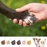 Sakinre Pet Memorial Gifts for Cat Dog, Cute Leather Paw Keychain, Pet Hair Keepsake Keyring for Bag Purse Keys Backpack, Paw Charm Pendant Key Holder for Pet Lover (Light Brown)