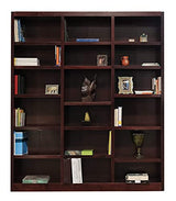Traditional 84" Tall Triple Wide Cherry Wood Bookcase with 18 Shelves Concepts In Wood