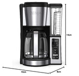 Ninja 12-Cup Programmable Coffee Brewer, 2 Brew Styles, Adjustable Warm Plate, 60oz Water Reservoir, Delay Brew - Black/Stainless Steel Ninja