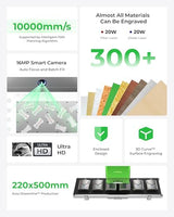 xTool F1 Ultra 20W Fiber & Diode Dual Laser Engraver, 10000mm/s Ultra Fast Laser Engraver and Cutter Machine for Jewelry, Metal, Wood, with Smart Camera, Auto Streamline, 3D Engraving Machine xTool