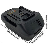 Battery Adapter for Makita 18V Lithium-Ion Cordless Tools, Convert for Milwaukee M18 18V or Dewalt 18V 20V Lithium Battery to Makita 18-volt BL1830 BL1850 LXT Battery Converter, w/ USB Charge Port QINIZX