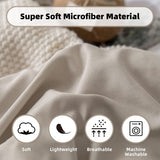 weigelia King Size Comforter Set 7 Pieces Oatmeal Comforter Set King Bed in a Bag Soft Fluffy Bedding Comforter with Sheets, Pillow Shams and Pillowcases for All Season weigelia