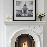 Candle Holder for Pillar Candle Set of 2, Farmhouse Wood Candle Holder, Rustic Wooden Candle Stand, Vintage Small Wooden Candlestick Holders for Living Room, Table Centerpiece, Rustic White CEDARLUX