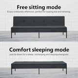 Anwick Modern Fabric Sofa Bed Futon,Convertible Sleeper Bed Folding Couches with 3 Reclining Angles,Split Back 69" Small Recliner Loveseat for Living Room Apartment Office (Grey, 69") Anwick