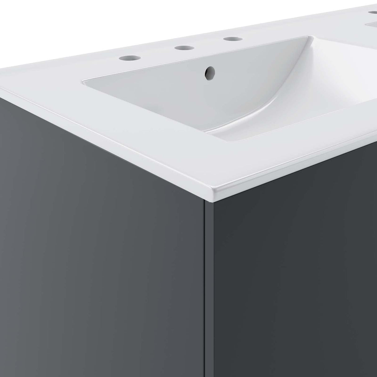 Modway Vitality 48" Double Sink Bathroom Vanity, Gray White Modway
